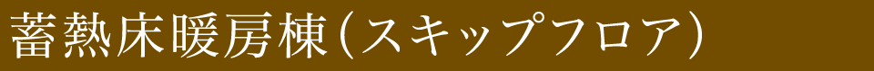 蓄熱床暖房棟（スキップフロア）